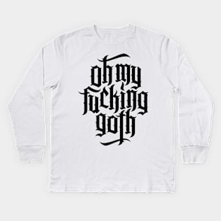 Oh my fucking goth / OMFG No.1 (black) Kids Long Sleeve T-Shirt